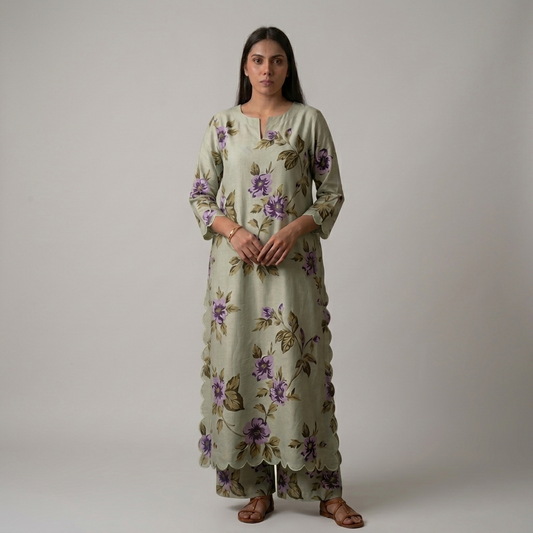 Floral Grace Two-Piece Digital Printed Lawn Suit – Antara by SK