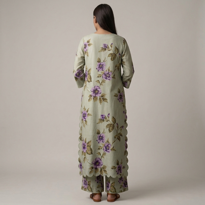Floral Grace Two-Piece Digital Printed Lawn Suit – Antara by SK